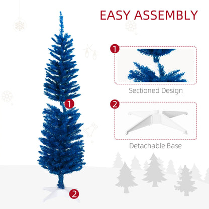 5ft Pencil Christmas Tree, Skinny Artificial, Deep Blue Pencil Christmas Trees at Gallery Canada