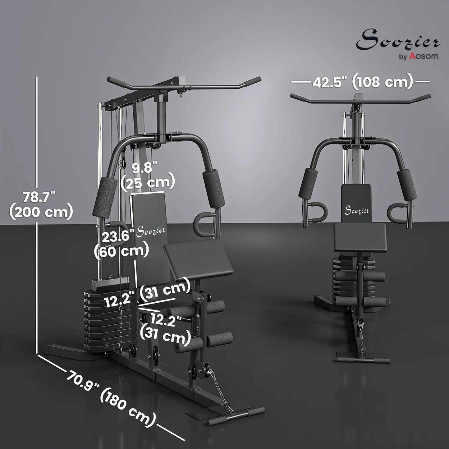 Multi-Exercise Home Gym Station with 99lbs Weight Stack, for Full Body Workout Power Towers at Gallery Canada