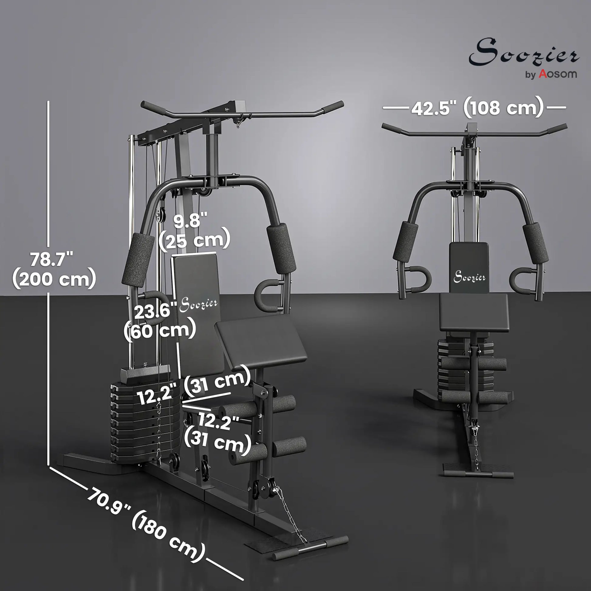 Multi-Exercise Home Gym Station with 99lbs Weight Stack, for Full Body Workout Power Towers at Gallery Canada