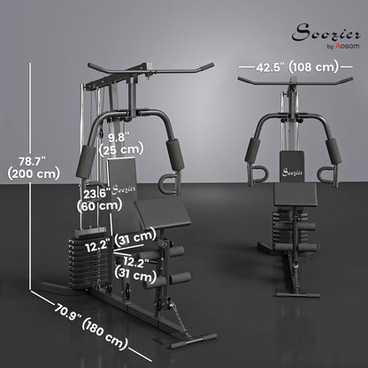 Multi-Exercise Home Gym Station with 99lbs Weight Stack, for Full Body Workout Power Towers at Gallery Canada