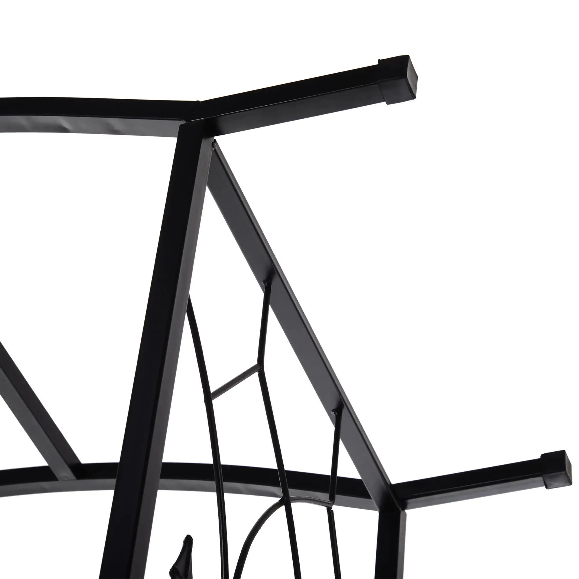 Metal Trellis Garden Arch Arbor, Lucky Leaf Clover Gate, Black Garden Arches at Gallery Canada
