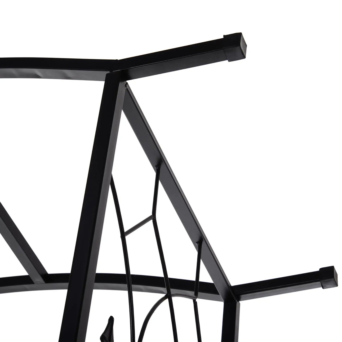 Metal Trellis Garden Arch Arbor, Lucky Leaf Clover Gate, Black Garden Arches at Gallery Canada