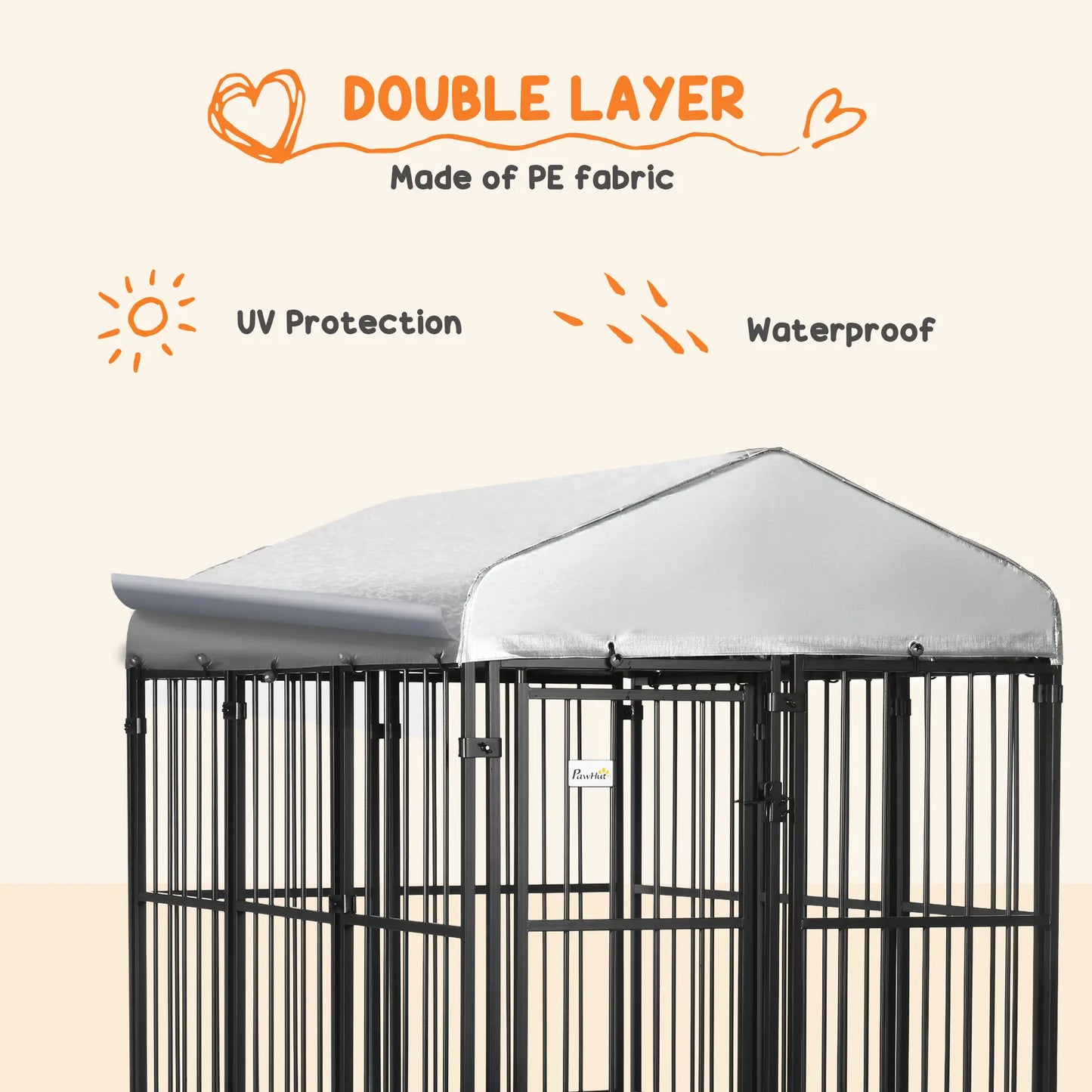 Galvanized Steel Outdoor Dog Kennel, Heavy Duty, Black Houses, Kennels & Pens at Gallery Canada