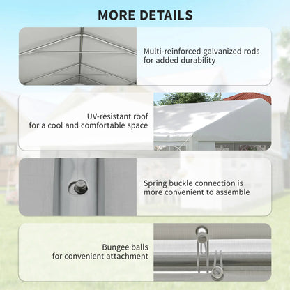 23' x 39' Party Tent, Heavy Duty Outdoor Canopy Shelter, White Canopy Tents at Gallery Canada
