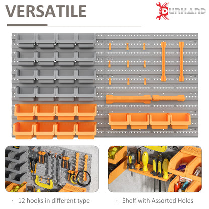 44PC Wall Mounted Storage Bins, Pegboard with Hooks, Garage Organizer, Orange Tool Organizers at Gallery Canada