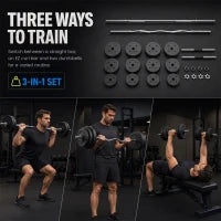 Ensemble d'haltères ajustables 3-en-1, poids de 110 lb pour salle de sport à domicile, poignée antidérapante