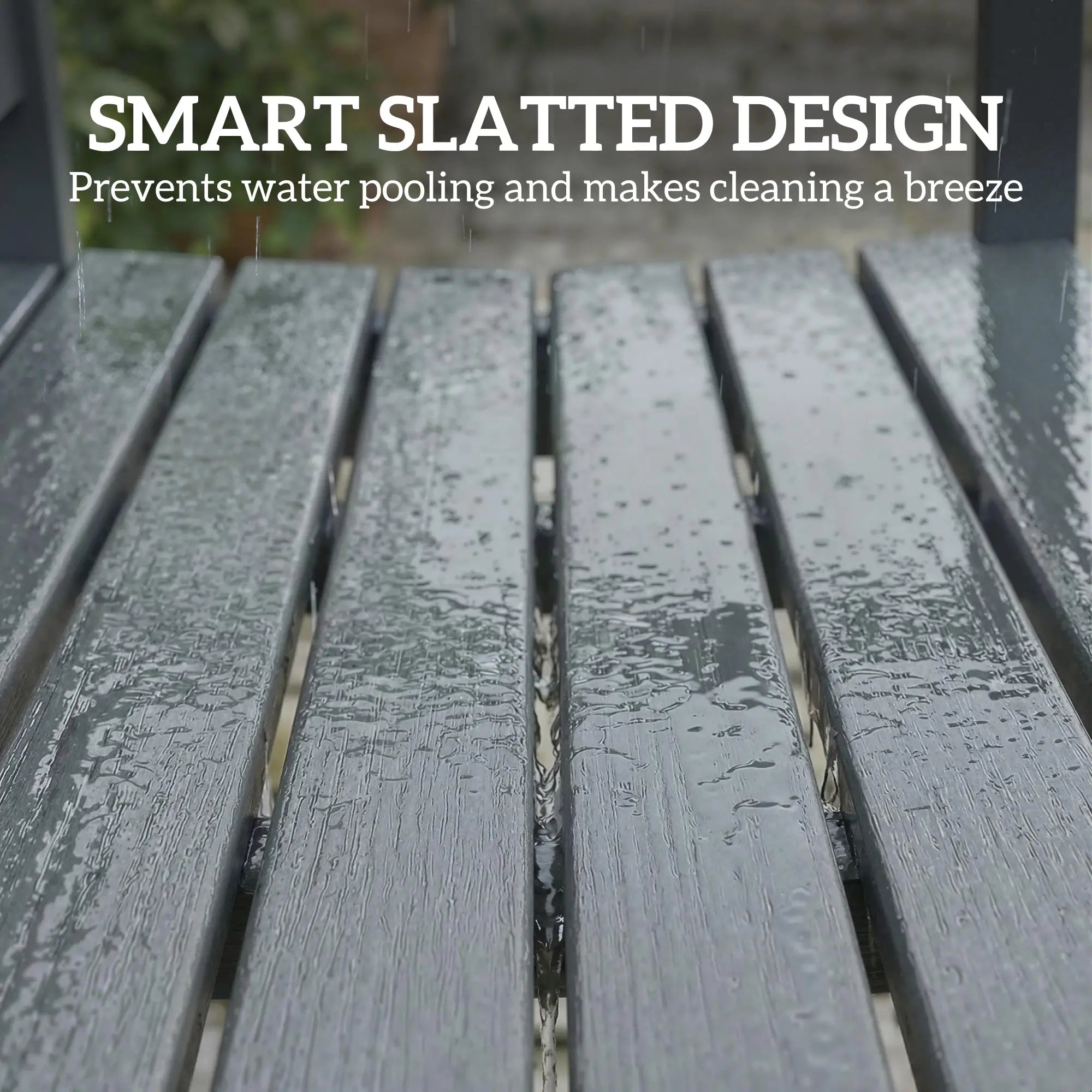 Outdoor Garden Bench, HDPE Weatherproof, 2-Person Seating Outdoor Benches at Gallery Canada