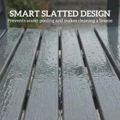 Outdoor Garden Bench, HDPE Weatherproof, 2-Person Seating Outdoor Benches at Gallery Canada