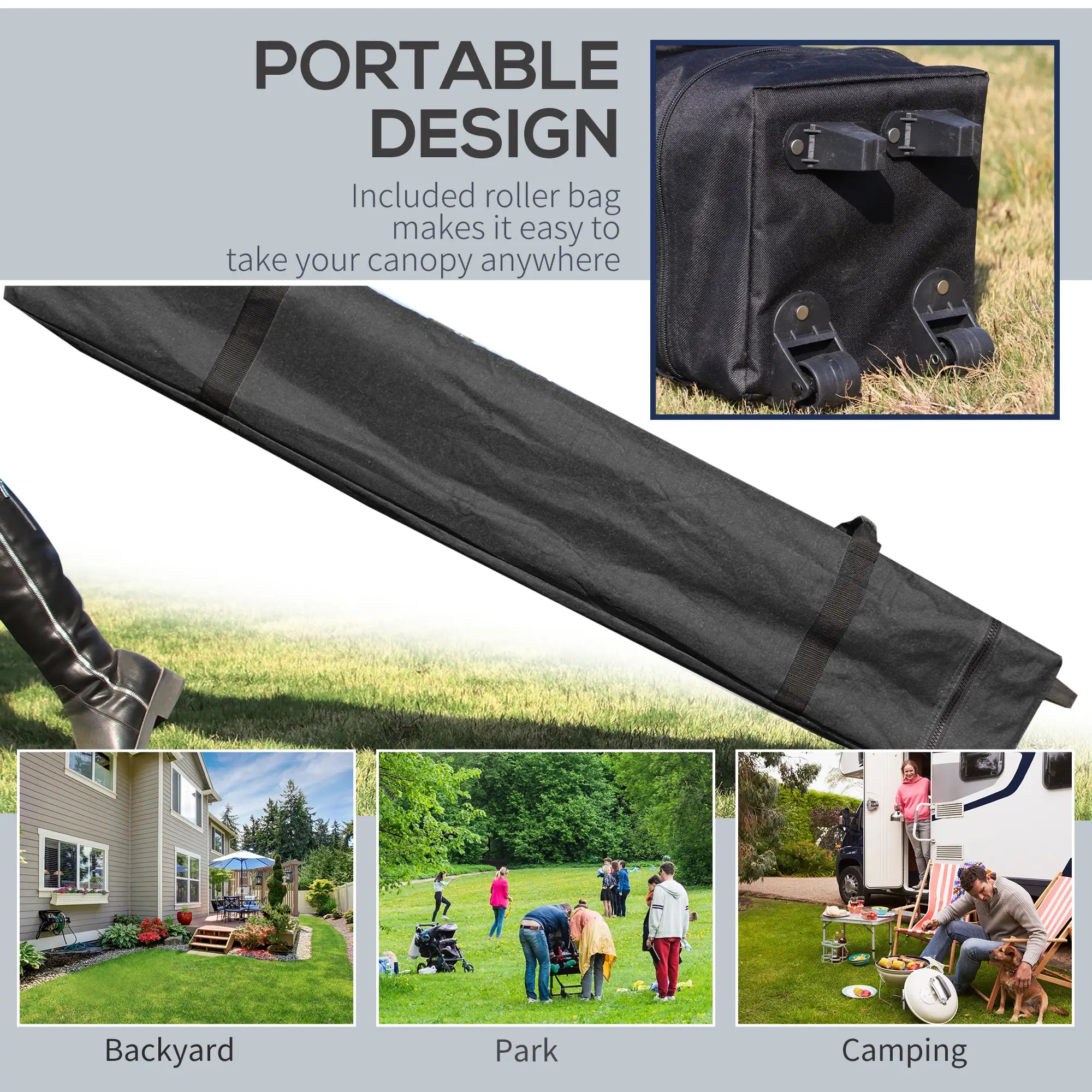 10' x 10' Pop Up Canopy Tent, Adjustable Height, 1 Sidewall, Wheeled Bag, White Pop Up Canopies at Gallery Canada