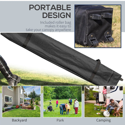 10' x 10' Pop Up Canopy Tent, Adjustable Height, 1 Sidewall, Wheeled Bag, White Pop Up Canopies at Gallery Canada