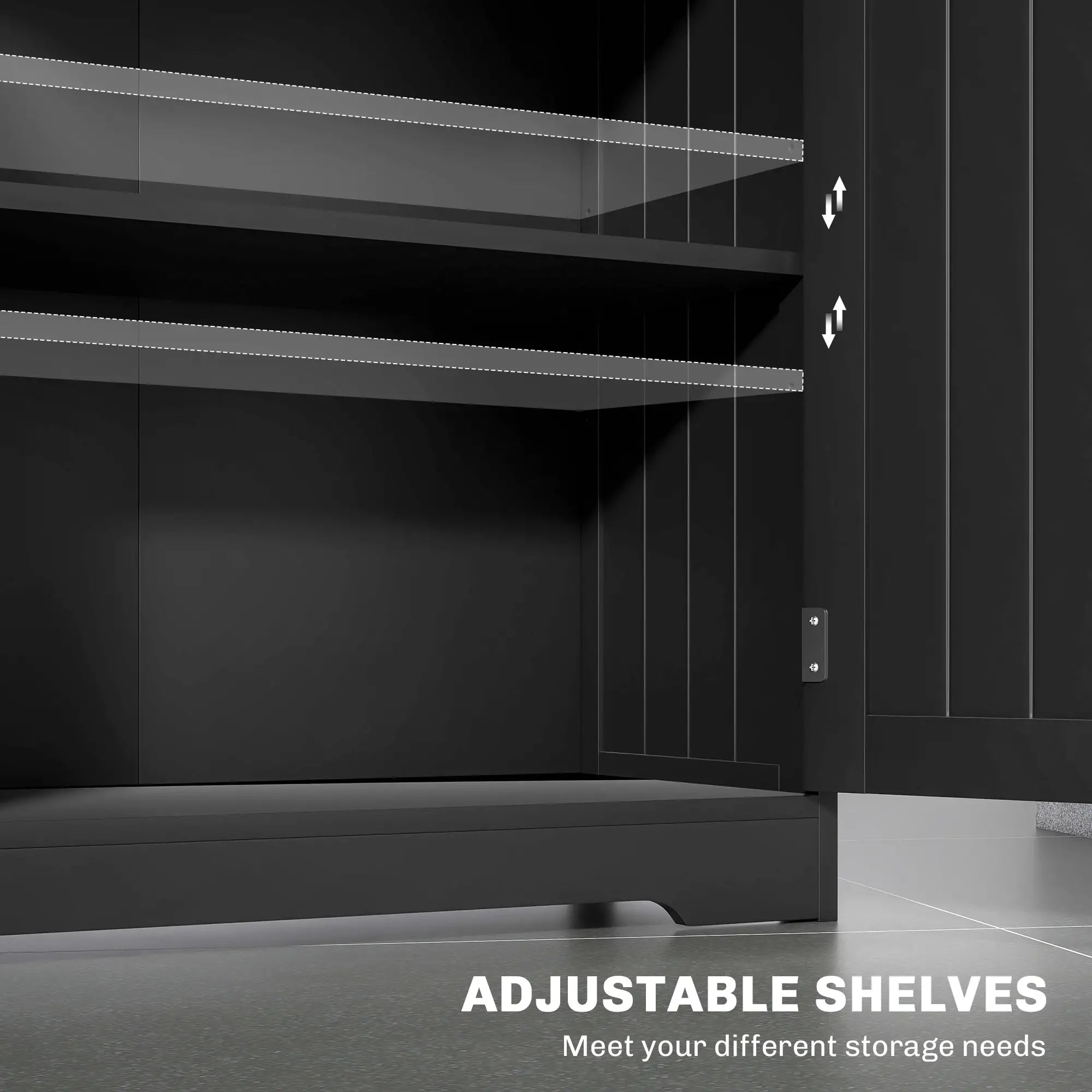 Bathroom Storage Cabinet, 2 Drawers, Adjustable Shelf, Black Bathroom Cabinets at Gallery Canada