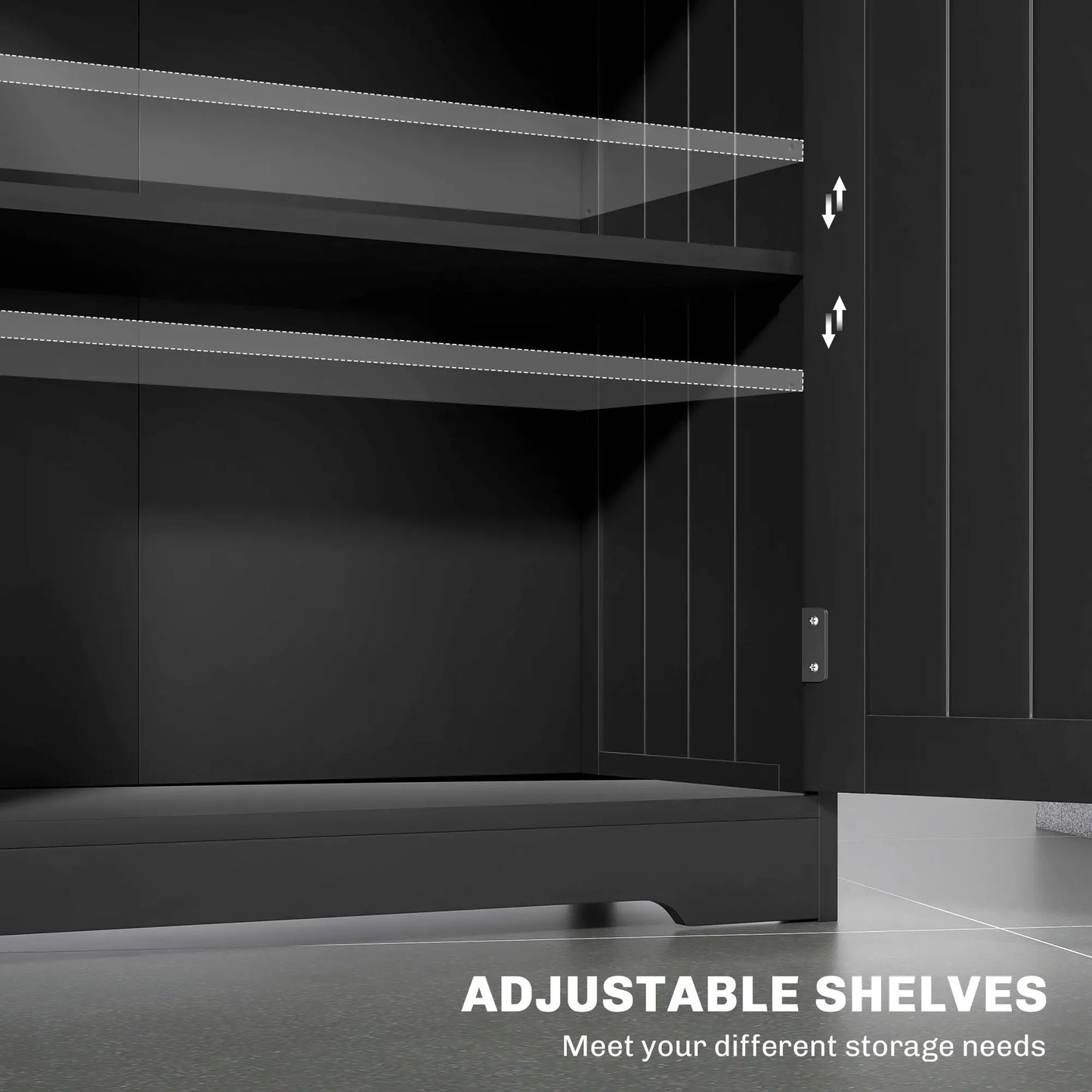 Bathroom Storage Cabinet, 2 Drawers, Adjustable Shelf, Black Bathroom Cabinets at Gallery Canada
