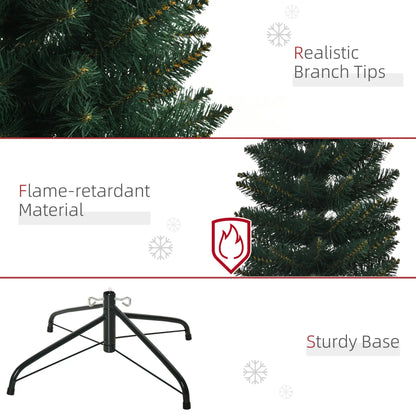 6FT Artificial Christmas Pencil Tree, Foldable Black Stand, Green Artificial Christmas Trees at Gallery Canada