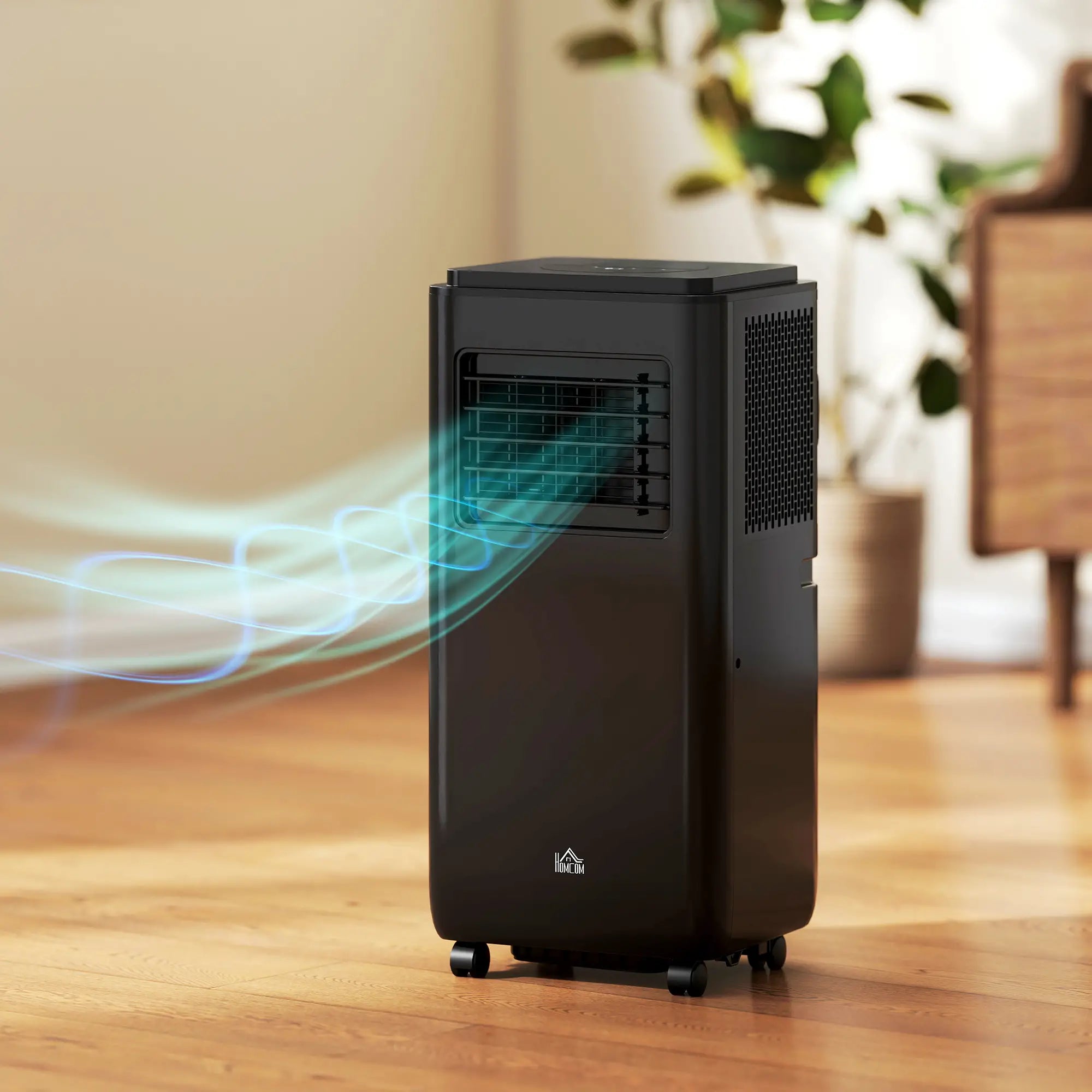 8,000 BTU Mobile Air Conditioner, 345 Sq. Ft., Dehumidifier Fan, Black Air Conditioner at Gallery Canada