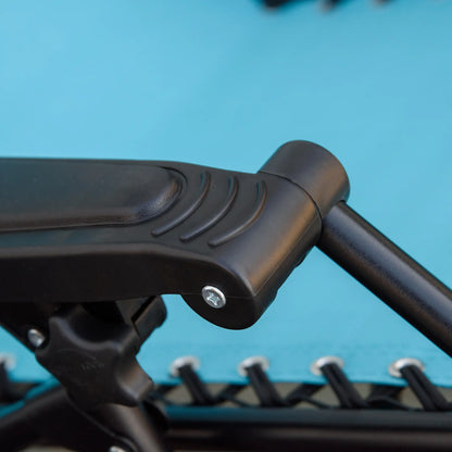 Foldable Lounge Chair with Canopy, Outdoor Zero Gravity Chair, Sky Blue Lounger Chairs at Gallery Canada