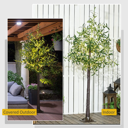 6ft LED Olive Tree, 300 Warm White Lights, Indoor, Green Artificial Tree Light at Gallery Canada