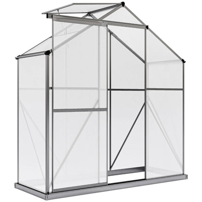 6' X 2.5' Polycarbonate Greenhouse With Sliding Door & Roof Vent, No color found Walk In Greenhouses at Gallery Canada