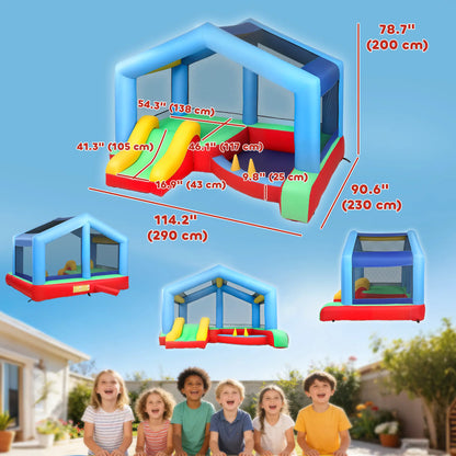 Kids Bouncy Castle, Inflatable Bounce House With Slide, Ball Pit Inflatables at Gallery Canada