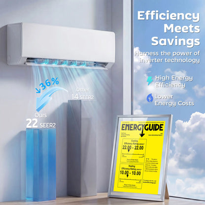 23000 BTU Mini Split AC, 22 SEER2 230V Wifi Inverter Heat Pump 1500 Sq Ft Air Conditioner at Gallery Canada