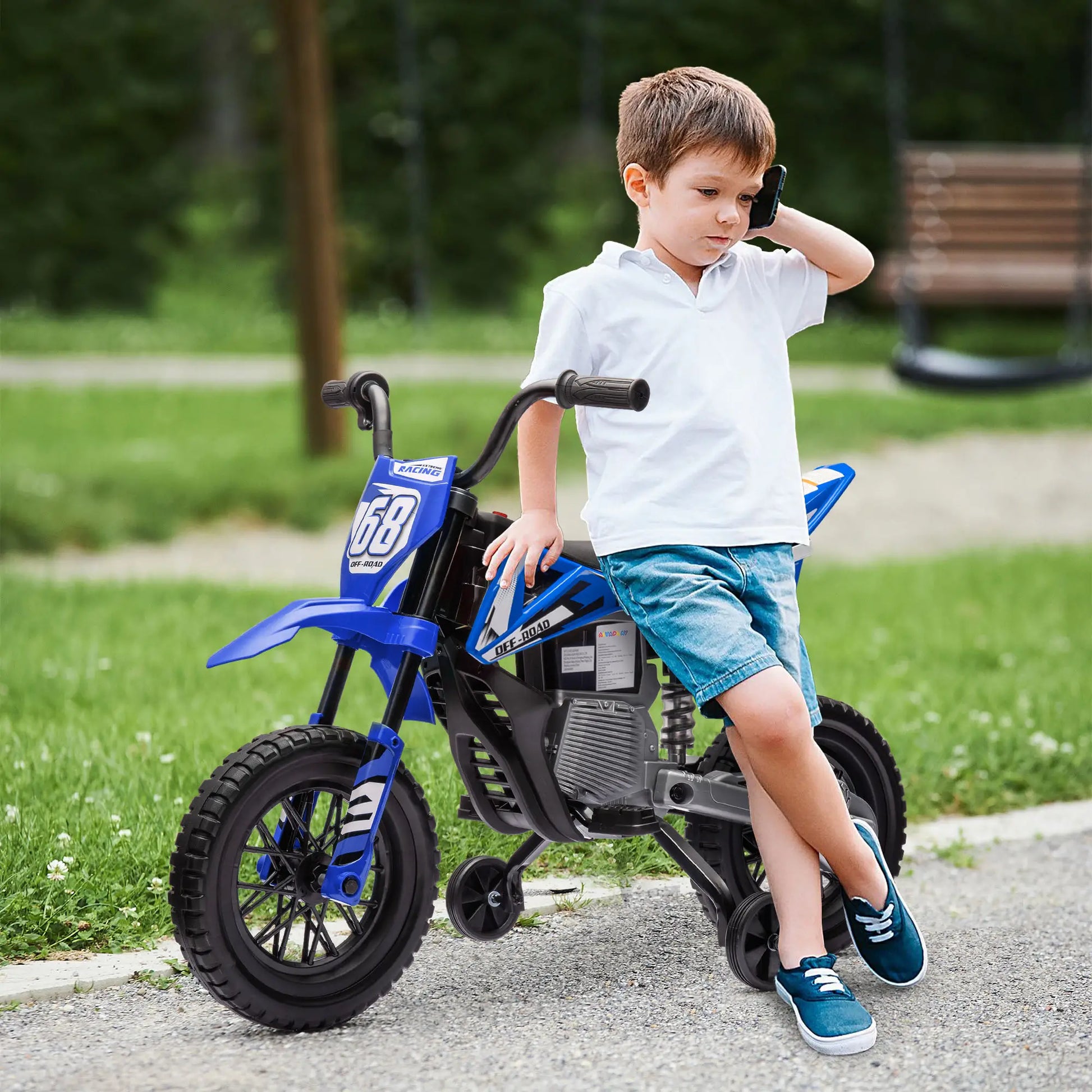 12V Kids Dirt Bike, Electric Motorcycle, Blue Electric Motorcycles at Gallery Canada