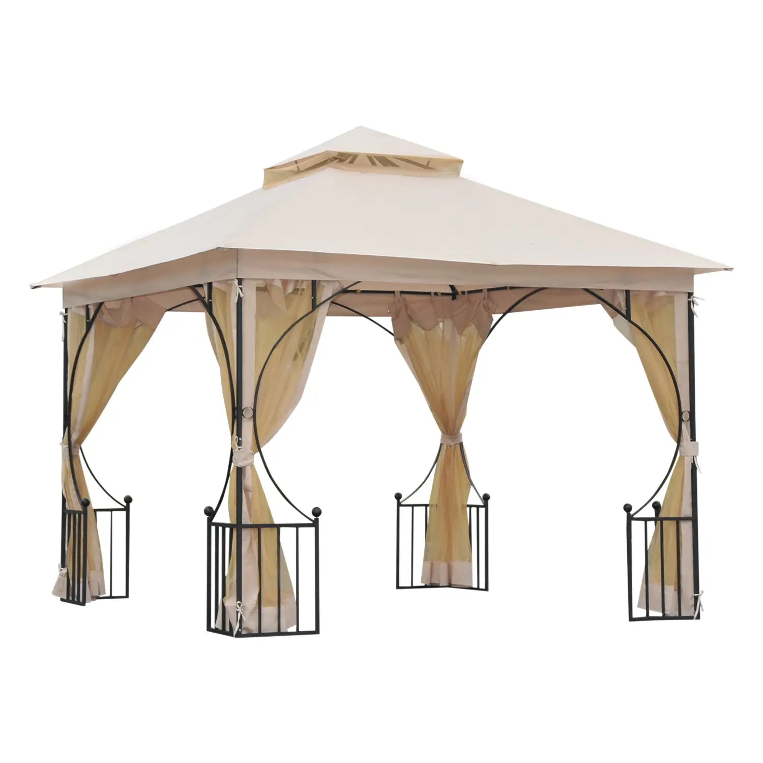 10'x10' Patio Gazebo, Outdoor Garden Canopy, Mosquito Netting Gazebos at Gallery Canada
