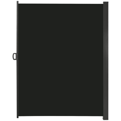 118" x 79" Retractable Side Awning, Outdoor Folding Privacy Screen, UV & Wind Resistant, Black Side Awnings at Gallery Canada