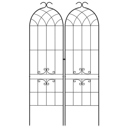 2 Pcs Metal Garden Trellis for Climbing Plants, Outdoor Plant Support Plant Stands Black at Gallery Canada