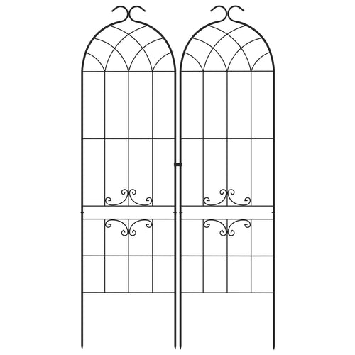 2 Pcs Metal Garden Trellis for Climbing Plants, Outdoor Plant Support