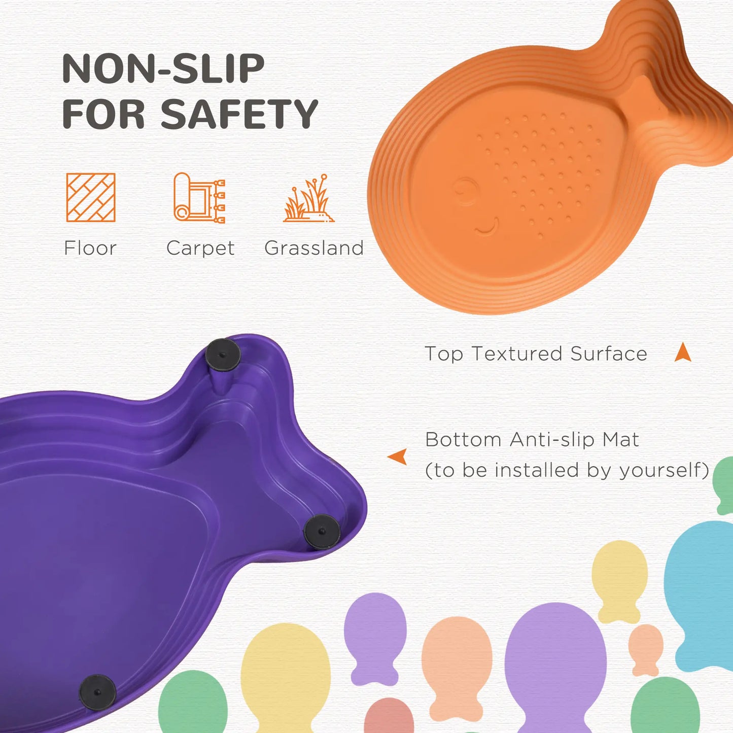 11pcs Fish Balance Stepping Stones, Larger Size Non-Slip, Indoor Outdoor Gym Sets & Swings at Gallery Canada