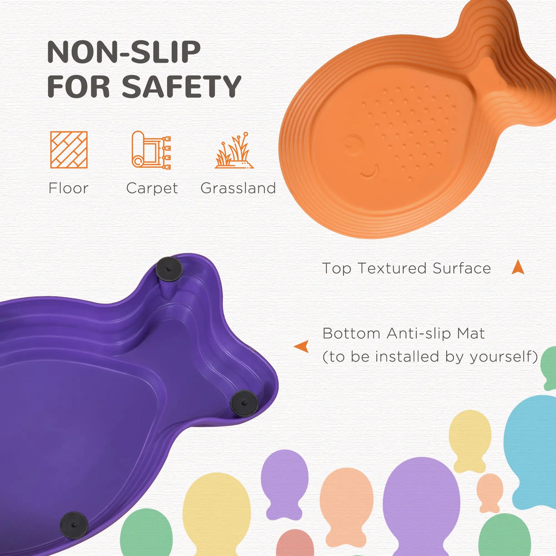 11pcs Fish Balance Stepping Stones, Larger Size Non-Slip, Indoor Outdoor Gym Sets & Swings at Gallery Canada