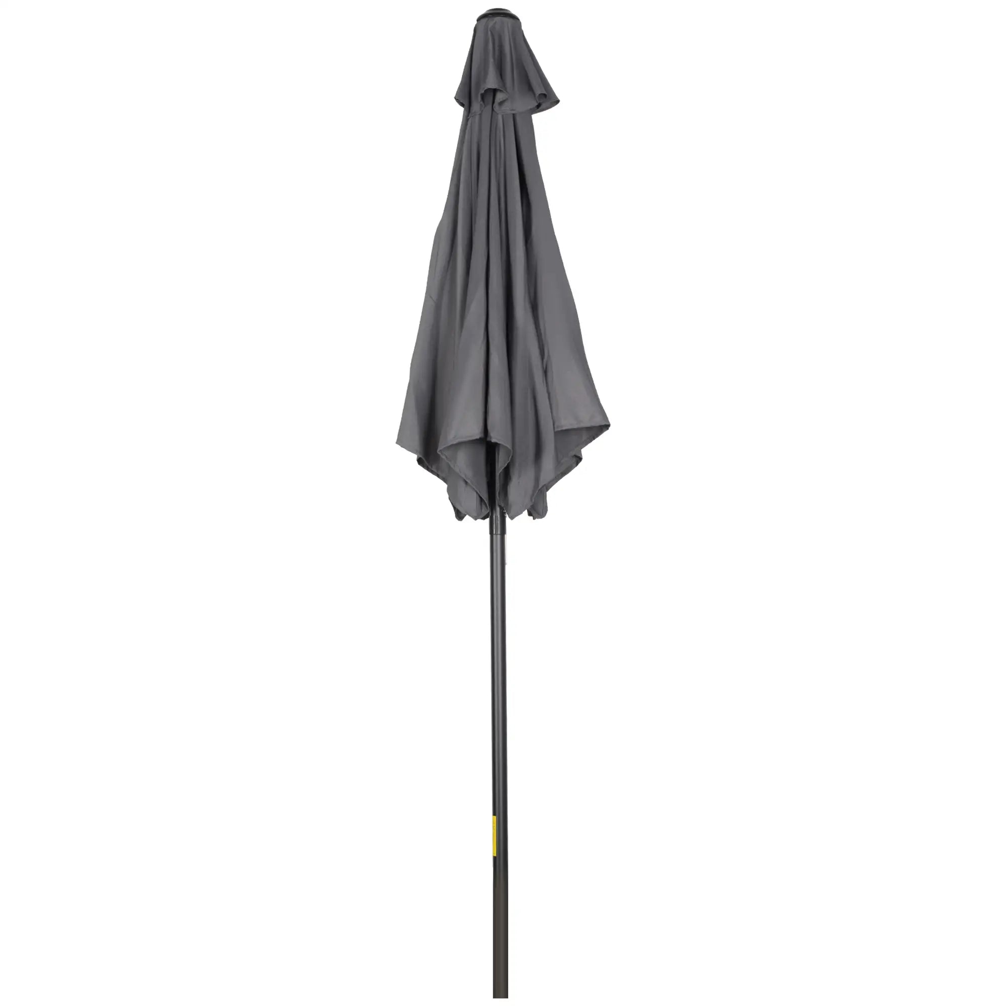 6.6FT Outdoor Patio Umbrella, 6 Solid Ribs, Dark Grey Patio Umbrellas Dark Grey at Gallery Canada