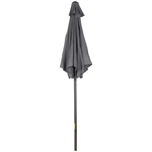 6.6FT Outdoor Patio Umbrella, 6 Solid Ribs, Dark Grey