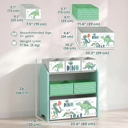 3-Tier Kids Storage Organizer, 6 Bins, Green Baby & Kids Storage at Gallery Canada