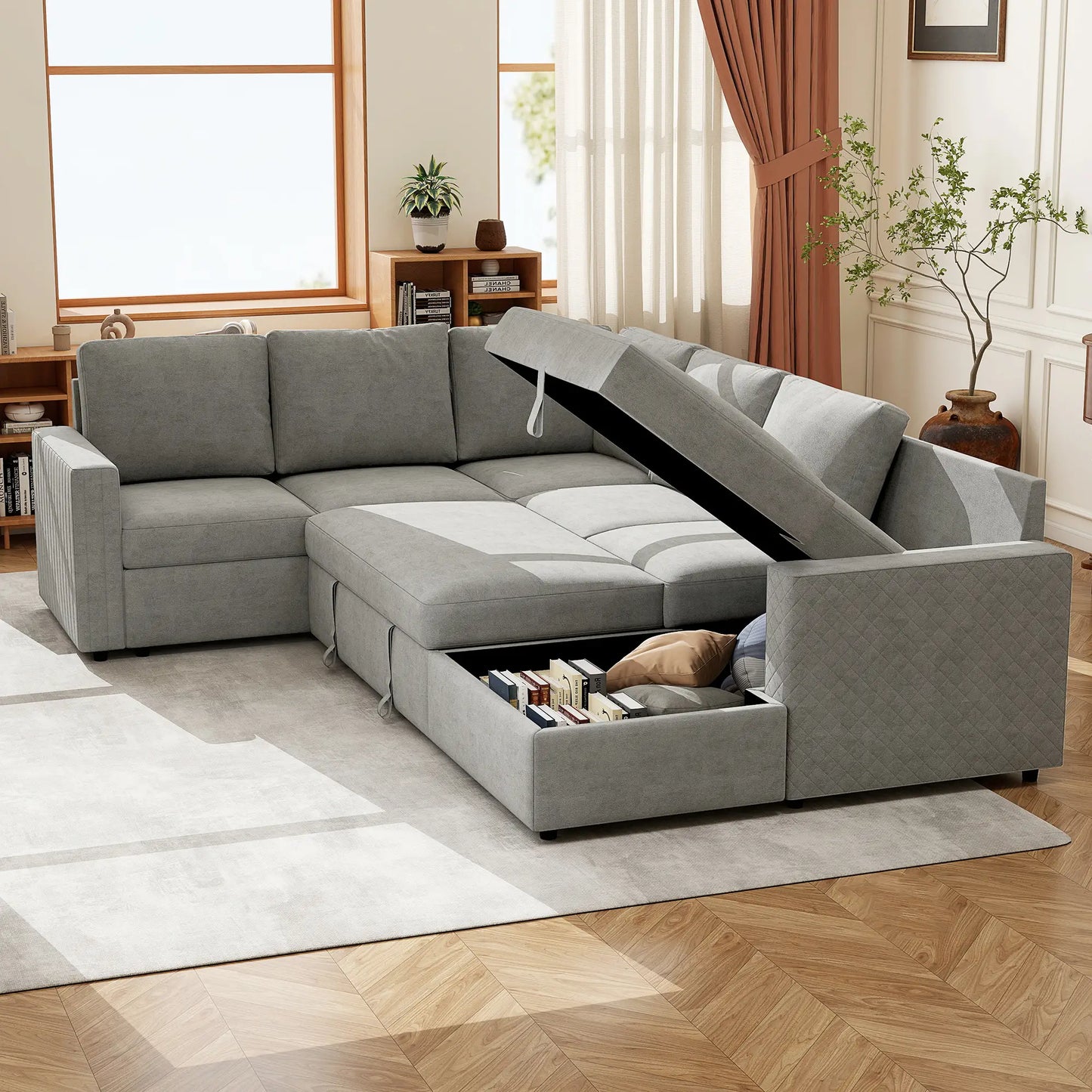 Pull Out Sofa Bed, Sleeper Couch with Storage, Velvet Upholstery, Velvet Sofas & Reclining Chairs at Gallery Canada