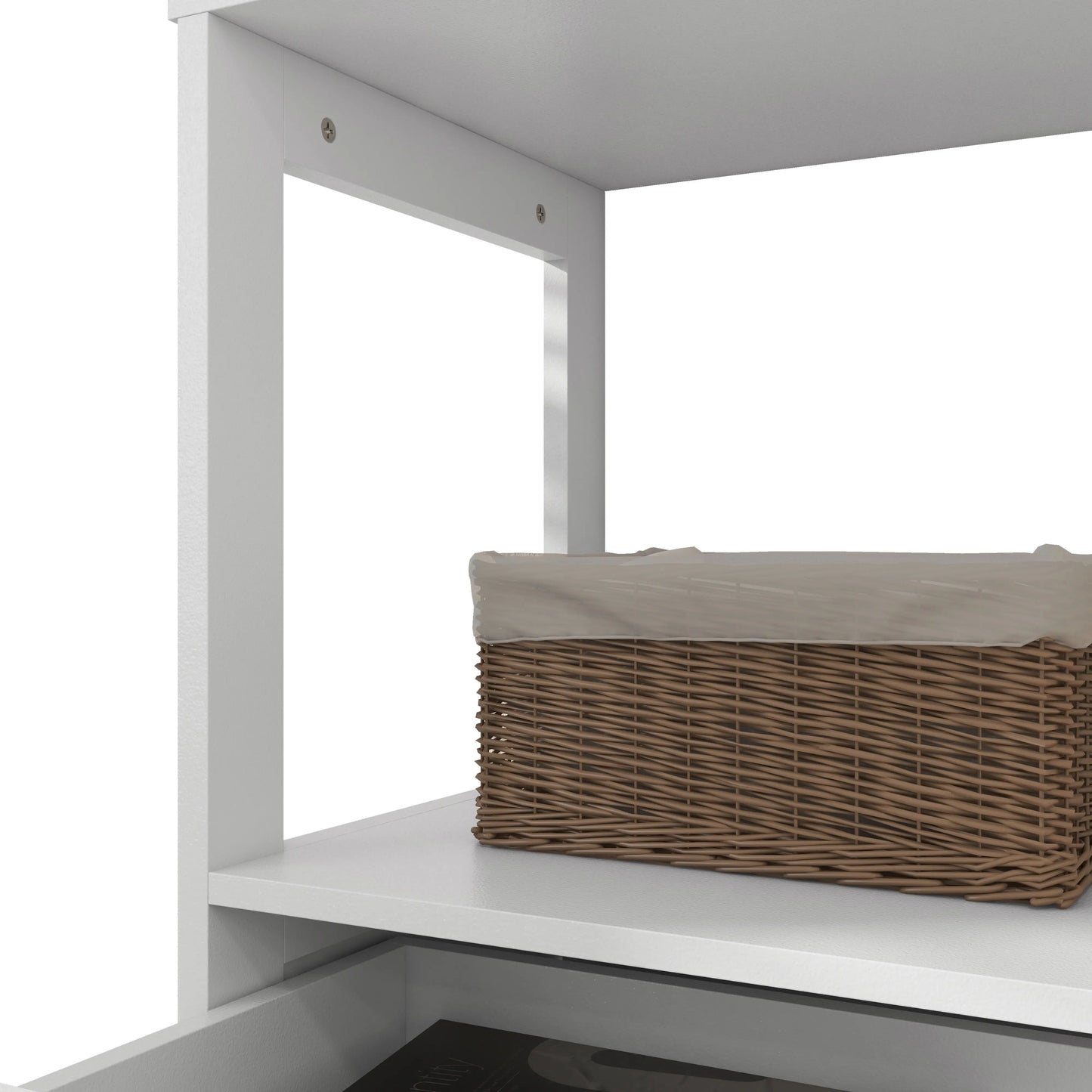 Farmhouse Bathroom Storage Cabinet, Linen Cabinet, 23.5" x 13" x 48.5", White Bathroom Cabinets at Gallery Canada