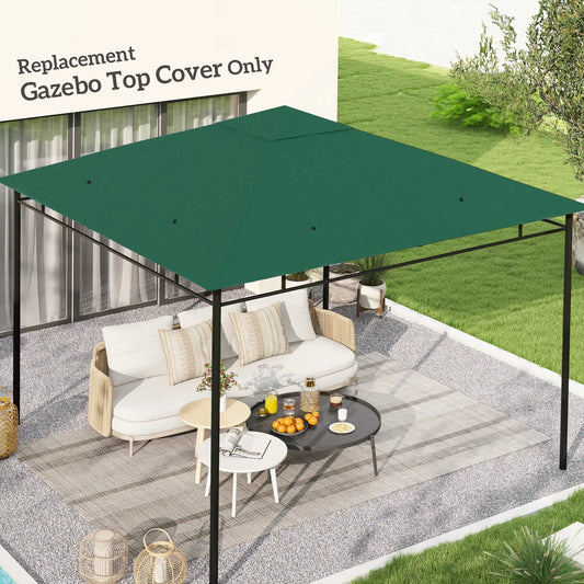10' x 10' Gazebo Canopy, UV Protected Sun Shade, Green Gazebo Canopy Replacement Green at Gallery Canada