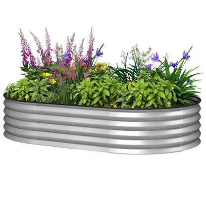 5' x 3' x 1' Outdoor Planter Box, Galvanized Raised Garden Bed, Silver Raised Garden Beds Silver at Gallery Canada