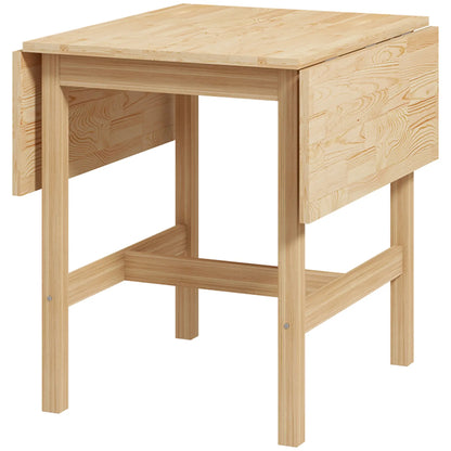 Solid Wood Kitchen Table, Farmhouse Drop Leaf, Folding Dining Table, Nature Wood Dining Tables at Gallery Canada