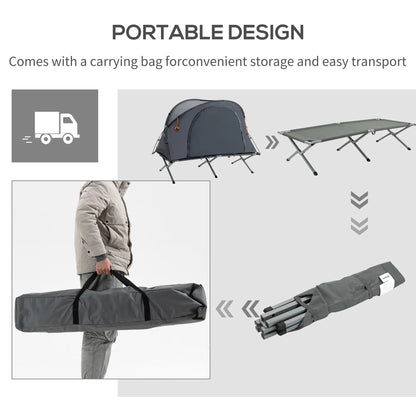Camping Tent Cot, Folding Tent Shelter, Self-Inflating Air Mattress, Carry Bag, 1 Person Camping Tents at Gallery Canada