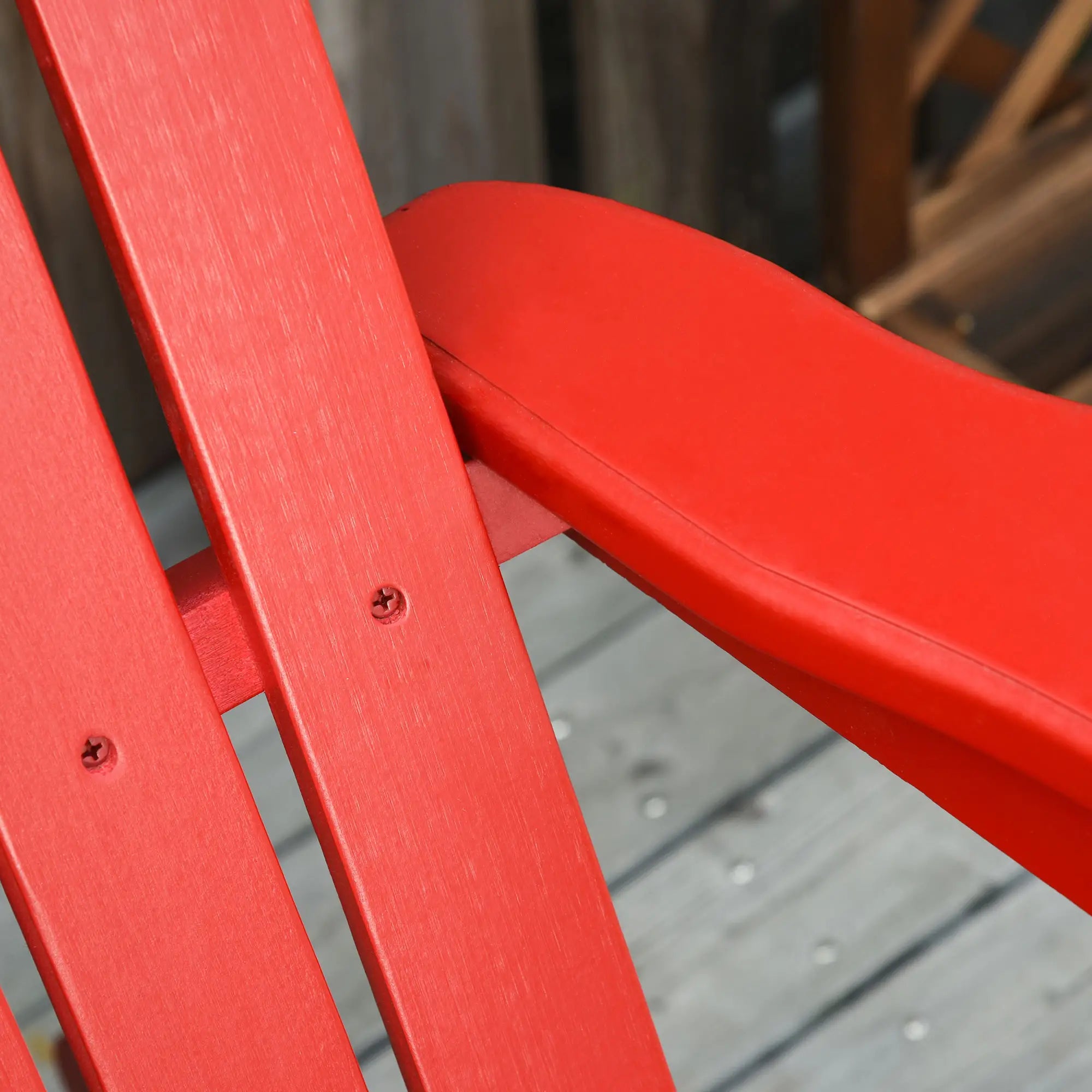 Wooden Adirondack Rocking Chair, Red Outdoor Rocking Chairs at Gallery Canada