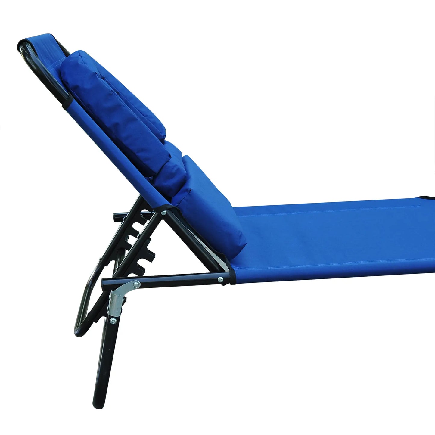 Folding Outdoor Lounge Chair, Portable, 4-Position Adjustable, Blue Lounger Chairs at Gallery Canada