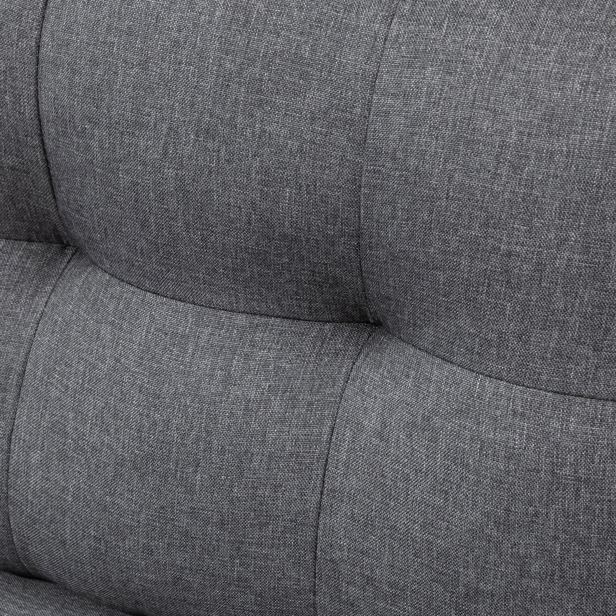 L-Shaped Sofa, 3 Seater with Ottoman, Dark Grey 3-Seater Sofas at Gallery Canada