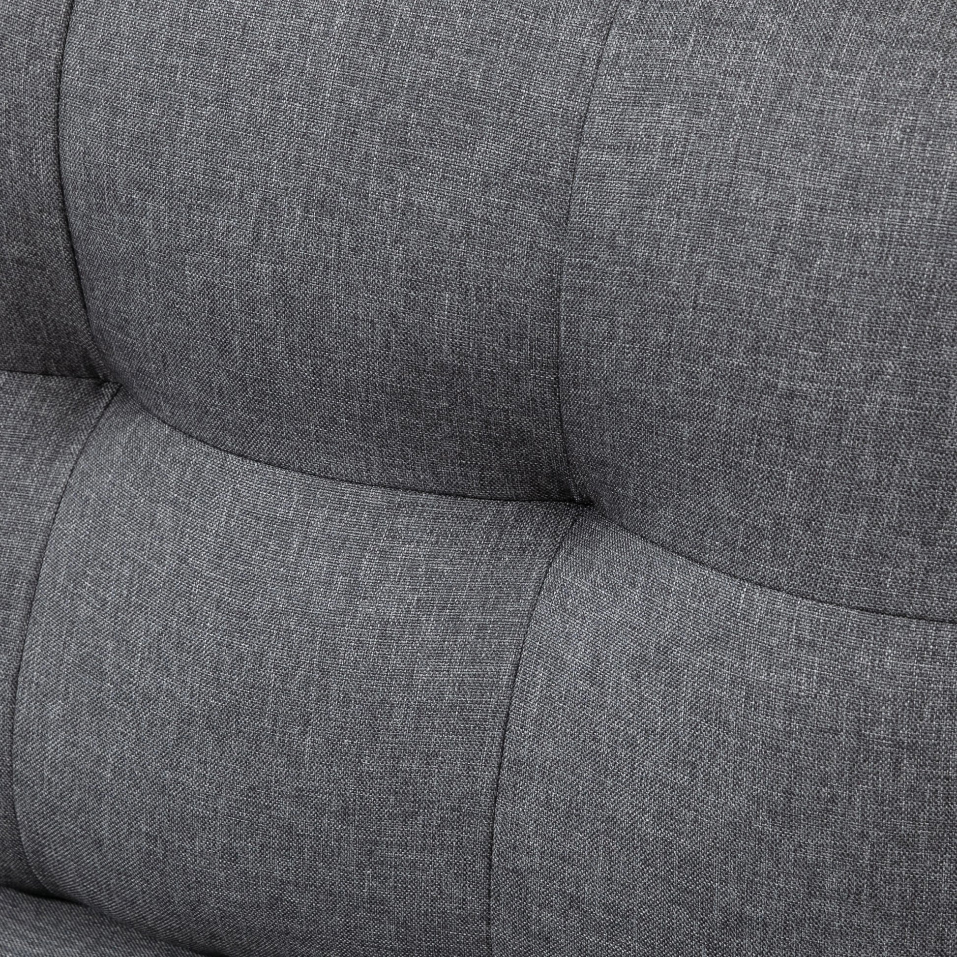 L-Shaped Sofa, 3 Seater with Ottoman, Dark Grey 3-Seater Sofas at Gallery Canada