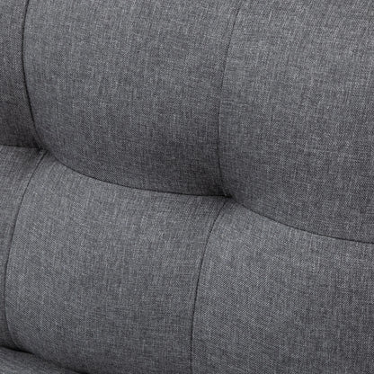 L-Shaped Sofa, 3 Seater with Ottoman, Dark Grey 3-Seater Sofas at Gallery Canada