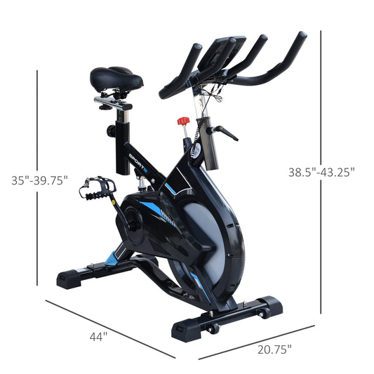 Stationary Exercise Bike Indoor Cardio Workout Cycling Bicycle w/ Heart Pulse Sensor &; LCD Monitor 28.6lb Flywheel Adjustable Resistance at Gallery Canada