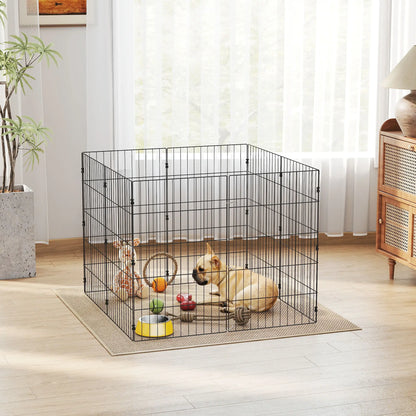 Foldable Metal Dog Playpen, Expandable Pet Fence, 20" x 32", 8 Panels, Black Dog PlayPens at Gallery Canada