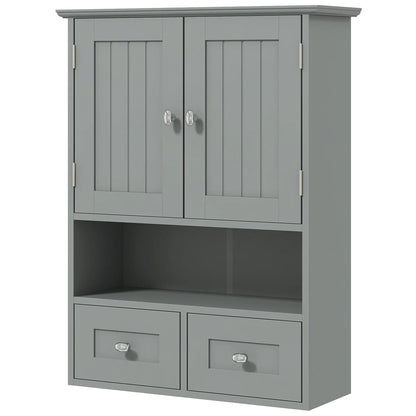 Bathroom Wall Cabinet, Medicine Cabinet, Over Toilet Storage, Grey Wall Mounted Cabinets Grey at Gallery Canada
