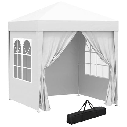 6.6'x6.6' Pop Up Canopy Tent, Instant Sun Shelter, White Pop Up Canopies White at Gallery Canada