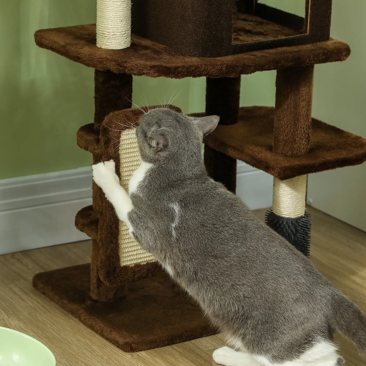 41" Cat Tree with Scratching Posts, Bed, Condo & Toys Multi-Level Cat Towers at Gallery Canada
