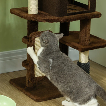 41" Cat Tree with Scratching Posts, Bed, Condo & Toys Multi-Level Cat Towers at Gallery Canada
